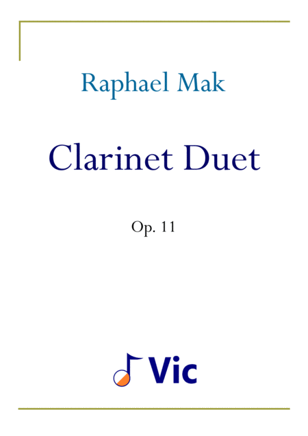 Clarinet Duet Op 11 Sheet Music