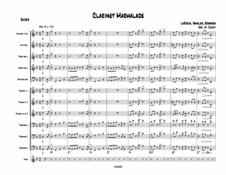 Clarinet Marmalade Score Pre Press Sheet Music