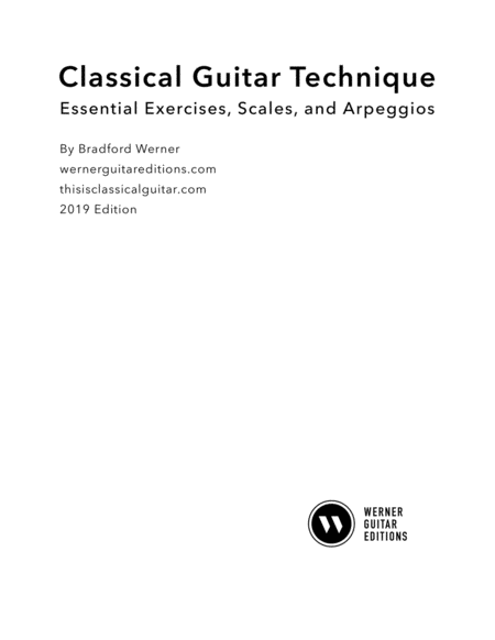 Classical Guitar Technique Essential Exercises Scales And Arpeggios Sheet Music