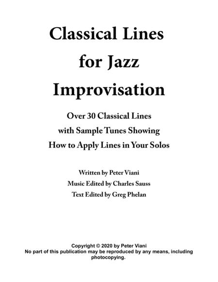 Classical Lines For Jazz Improvisation Sheet Music