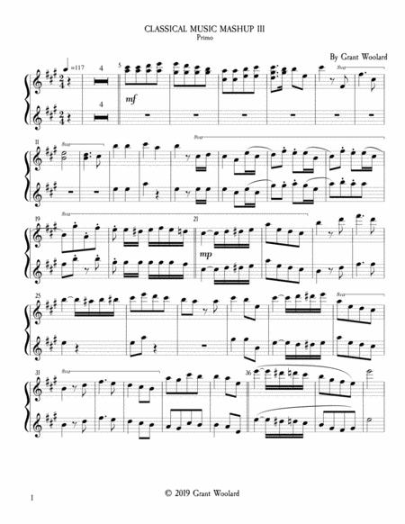 Free Sheet Music Classical Music Mashup Iii 1 Piano 6 Hands