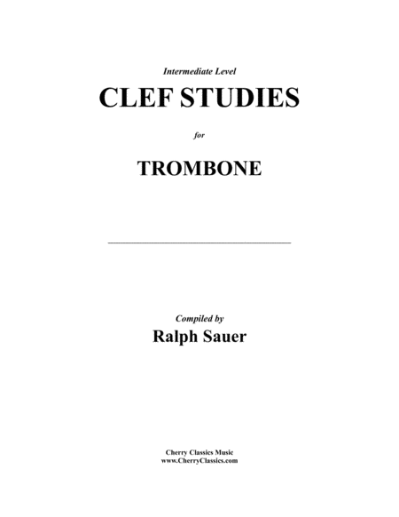Free Sheet Music Clef Studies For Trombone An Intermediate Method