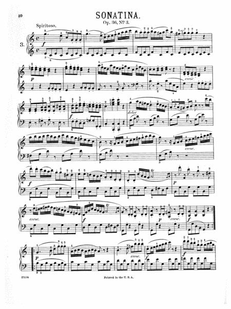 Clementi Sonatina In C Major Op 36 No 3 Original Version Sheet Music