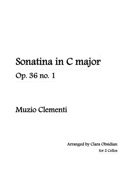 Clementi Sonatina Op 36 No 1 Complete Arr For 2 Cellos Solo And Accompaniment Sheet Music