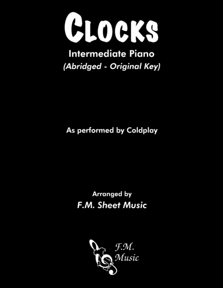 Free Sheet Music Clocks Intermediate Piano