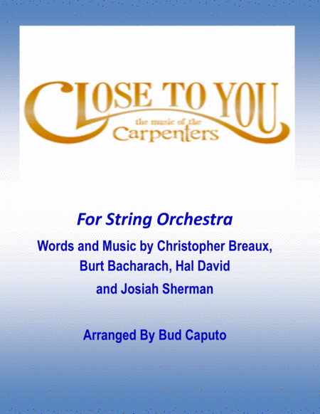 Free Sheet Music Close To You For Brass Quintet