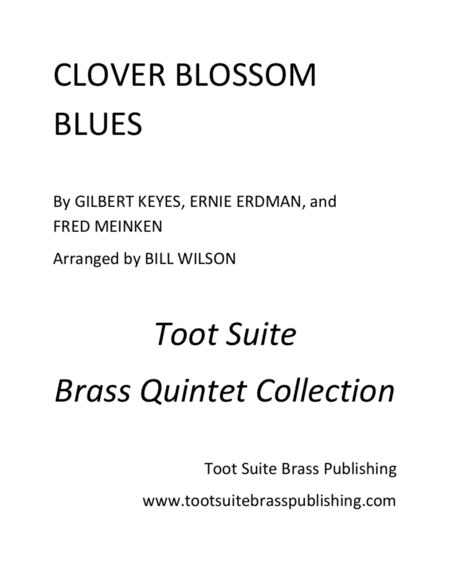 Free Sheet Music Clover Blossom Blues