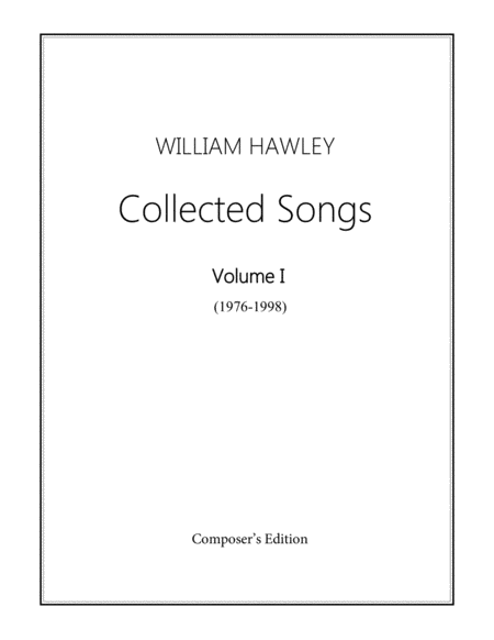 Free Sheet Music Collected Songs Volume I 1976 1998