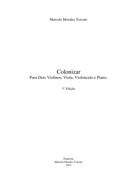 Free Sheet Music Colonizar