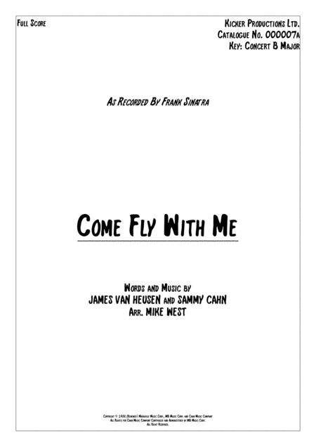 Free Sheet Music Come Fly With Me Full Big Band Score And Parts With Strings