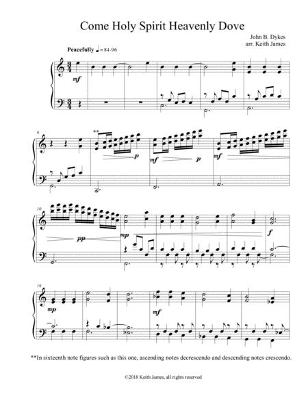 Free Sheet Music Come Holy Spirit Heavenly Dove
