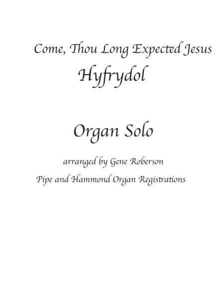 Come Thou Long Expected Jesus Organ Solo Sheet Music