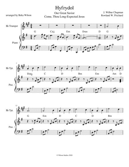 Come Thou Long Expected Jesus Trumpet Solo Sheet Music