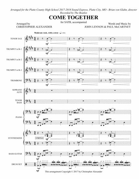Free Sheet Music Come Together Full Score And Parts