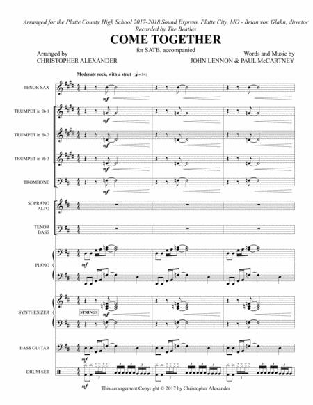 Come Together Full Score And Parts Sheet Music