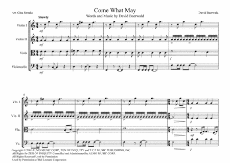 Come What May Sheet Music