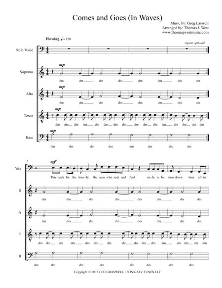 Comes And Goes In Waves Ssattbb Contemporary A Cappella Sheet Music