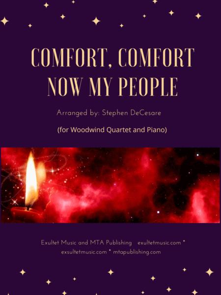 Free Sheet Music Comfort Comfort Now My People For Woodwind Quartet And Piano