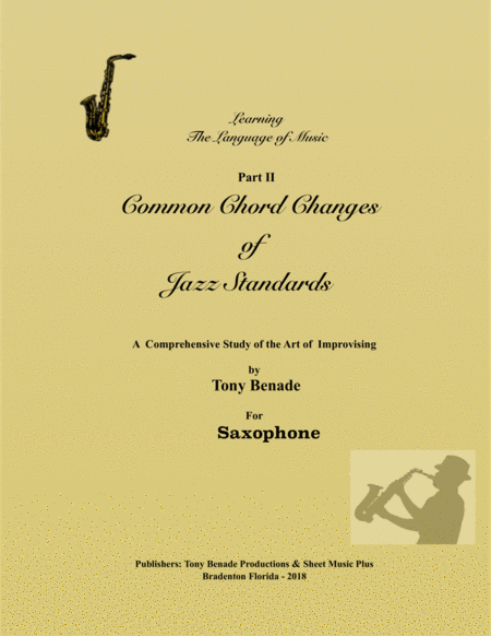 Common Chord Changes Of Jazz Standards For Saxophone Sheet Music