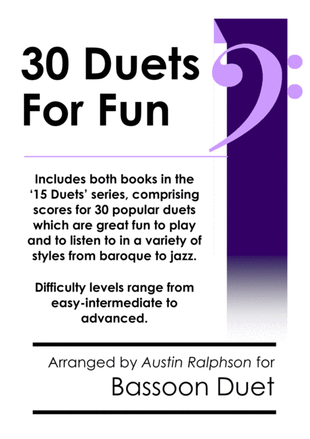 Free Sheet Music Complete Book Of 30 Bassoon Duets For Fun Popular Classics Volumes 1 And 2 Various Levels