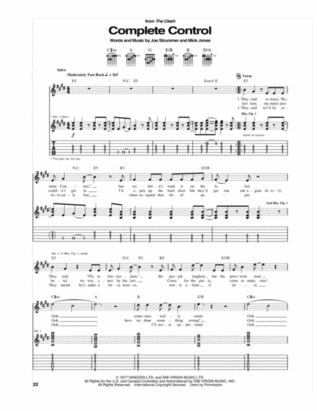 Free Sheet Music Complete Control