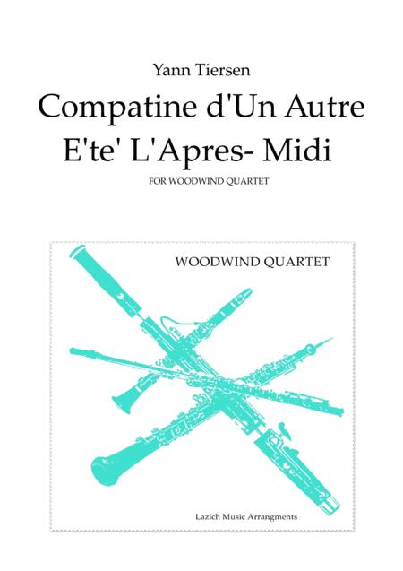 Comptine D Un Autret L Aprs Midi Woodwind Quartet Sheet Music