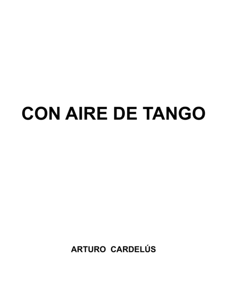 Free Sheet Music Con Aire De Tango