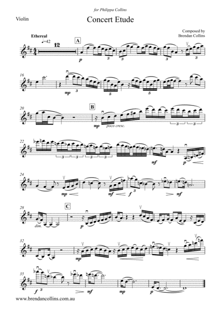 Free Sheet Music Concert Etude