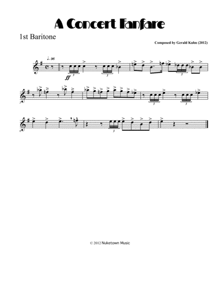 Free Sheet Music Concert Fanfare