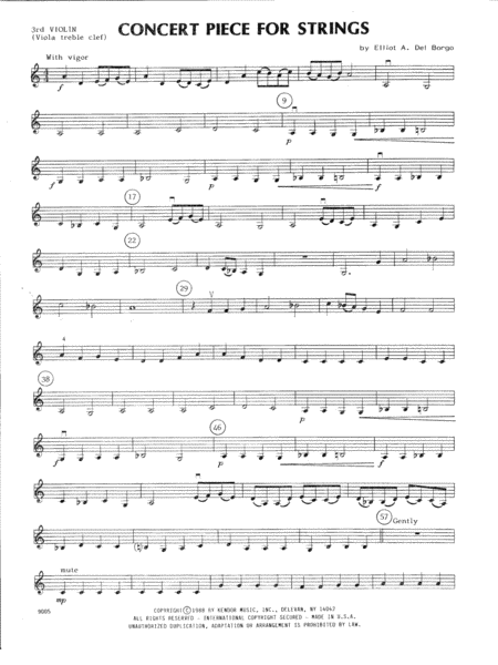 Concert Piece For Strings Violin 3 Violat C Sheet Music