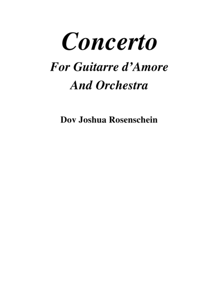 Free Sheet Music Concerto For Arpeggione And Orchestra