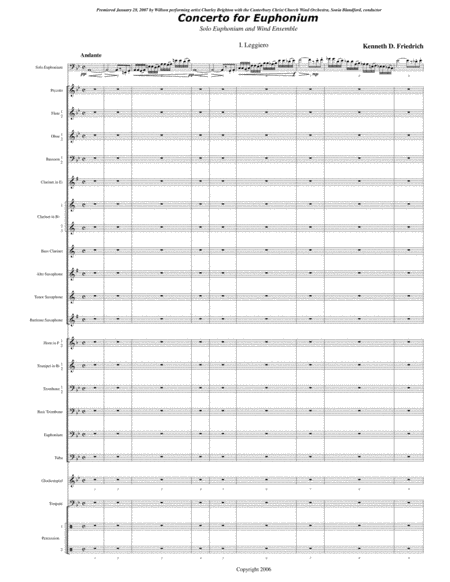 Free Sheet Music Concerto For Euphonium
