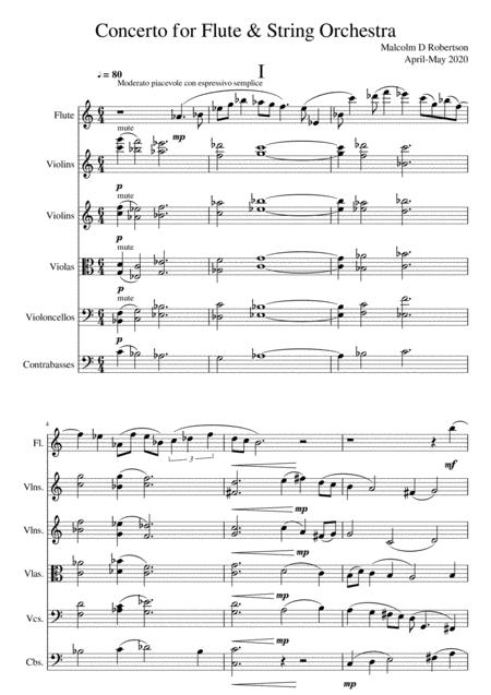 Free Sheet Music Concerto For Flute String Orchestra