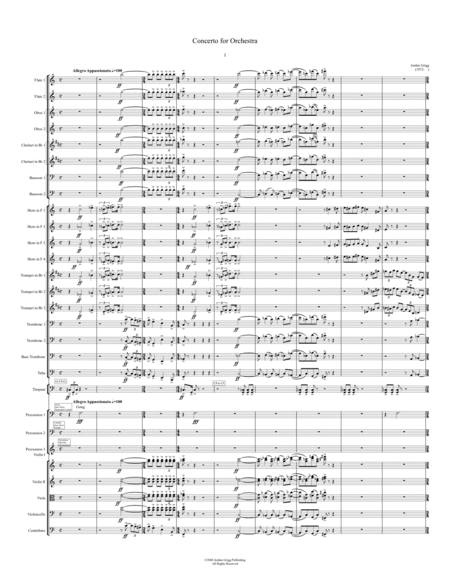 Concerto For Orchestra Score And Parts Sheet Music