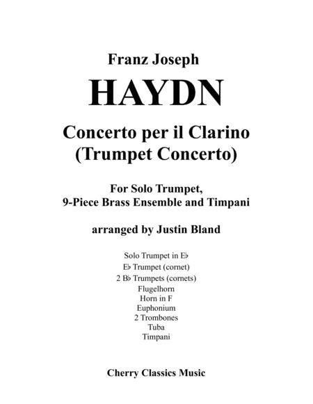 Free Sheet Music Concerto For Trumpet 9 Part Brass Ensemble Timpani