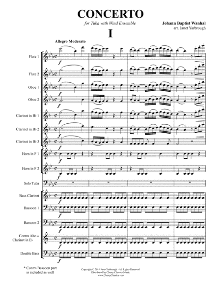 Free Sheet Music Concerto For Tuba With Wind Ensemble