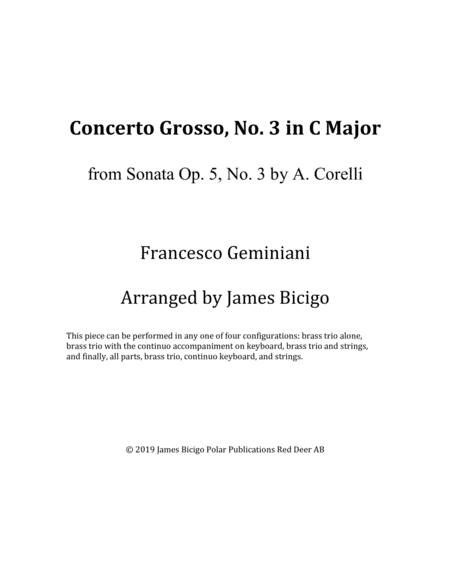 Free Sheet Music Concerto Grosso No 3