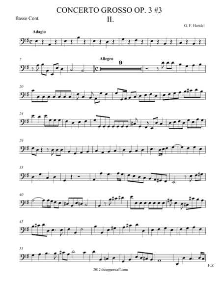 Free Sheet Music Concerto Grosso Op 3 3 Movement Ii