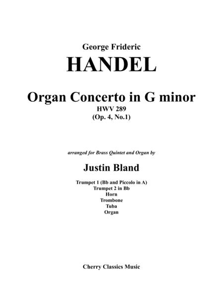 Free Sheet Music Concerto In G Minor For Organ And Brass Quintet