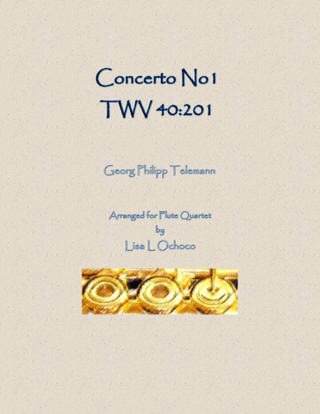 Free Sheet Music Concerto No1 Twv 40 201 For Flute Quartet