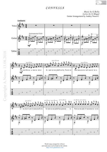 Free Sheet Music Confessa Sheet Music For Vocals And Guitar