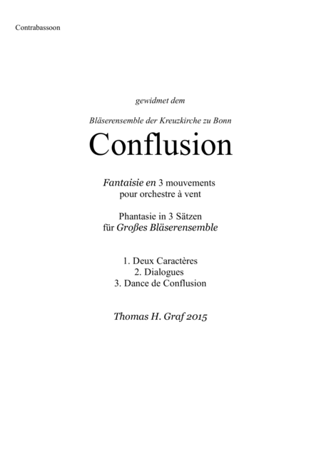 Conflusion Suite Wind Ensemble Contrabassson Sheet Music