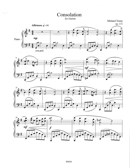 Free Sheet Music Consolation Op 111