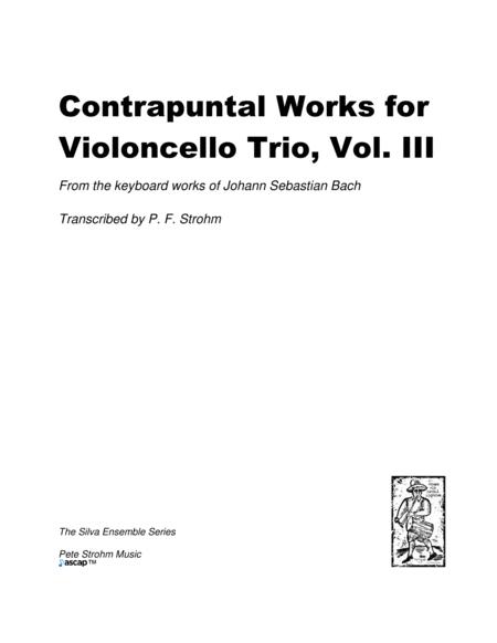 Free Sheet Music Contrapuntal Works For Violoncello Trio Vol Iii