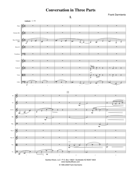 Conversation In Three Parts Sheet Music