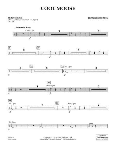 Free Sheet Music Cool Moose Percussion 3