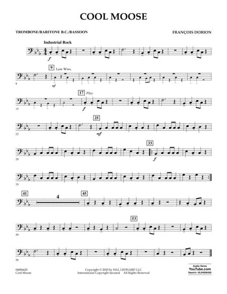 Free Sheet Music Cool Moose Trombone Baritone B C Bassoon