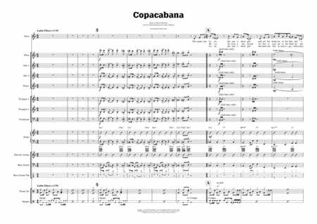 Copacabana At The Copa Jazz Band And Vocal Feature Sheet Music