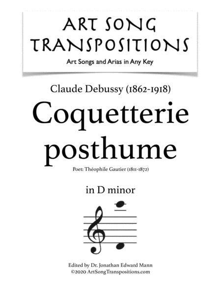 Coquetterie Posthume Transposed To D Minor Sheet Music