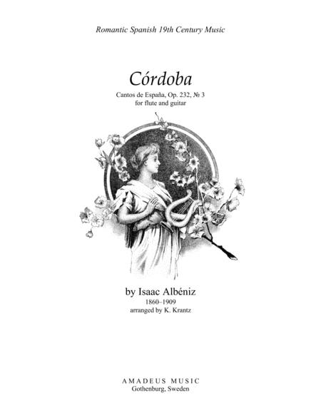 Cordoba From Cantos De Espana Op 232 For Flute And Guitar Sheet Music